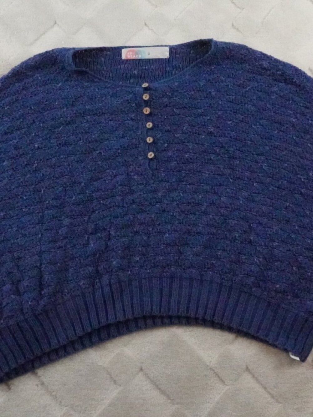 Free People  Chunky Knit Sweater Womens Extra Small Boxy Fit Over Sized - Picture 2 of 10